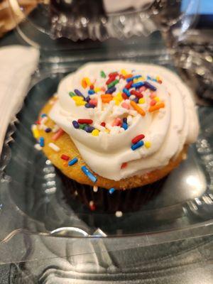 Delicious Celebration vanilla cupcake!