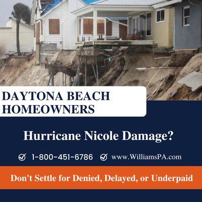 Williams Law, P.A. Florida Hurricane Damage Lawyers.