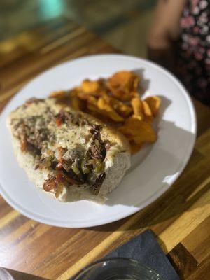 Philly with homemade chips