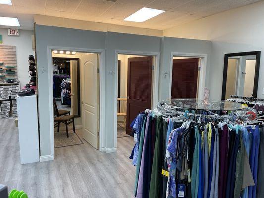 Now we have 3 comfortable and private fitting rooms!