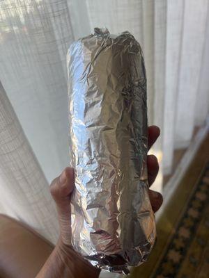 Burrito size