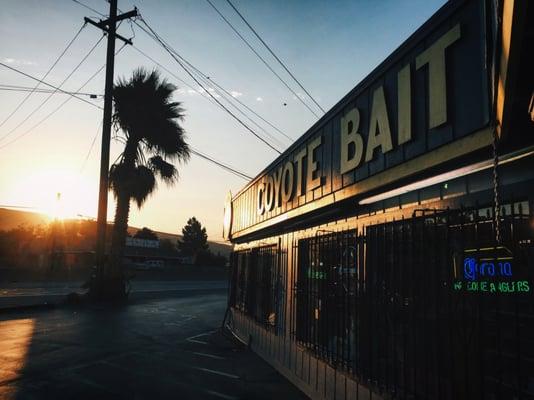 It's always a beautiful morning at the bait shop. 
 Open at exactly (emphasis on exactly) 6am every single day.