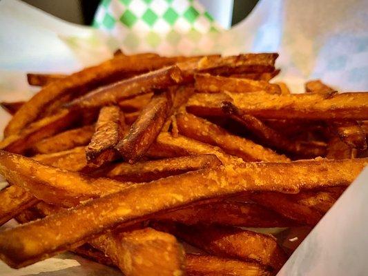 Even though they were sweet potato fries. I ate it all like it was my ex boyfriend. Because you can never trust someone that is sweet.