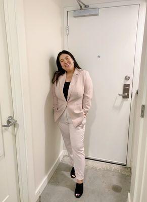 Pink suit tailored by mr. Nguyen