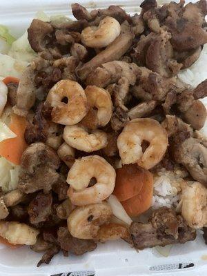 Chicken and shrimp teriyaki