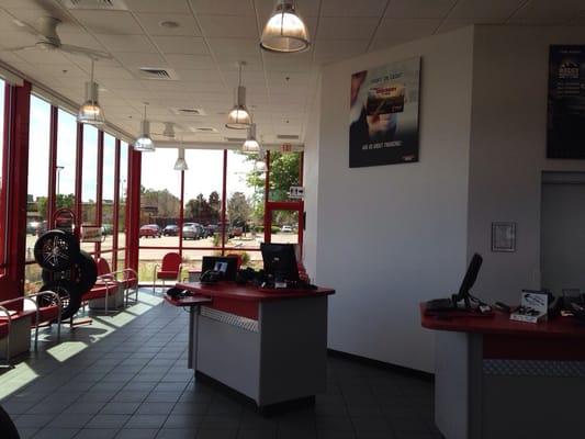 Waiting area and service counter