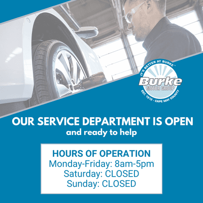 Currently, our sales department is closed, but our service department remains open.