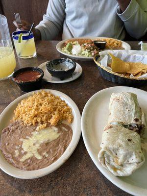 27. California Burrito - 7. Rice and Beans