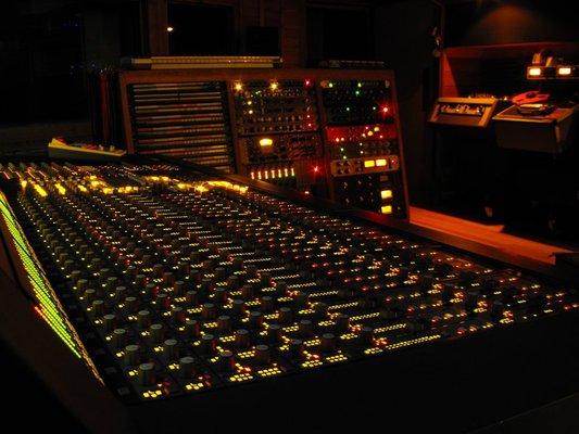 Our mixing board and outboard gear.