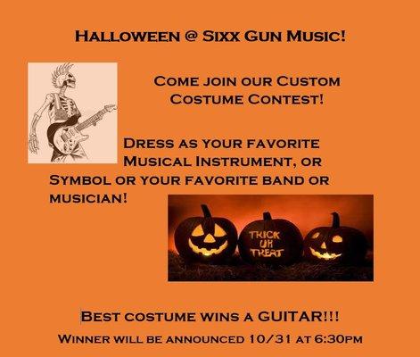 Halloween Custom Costume Contest!! 10/31/20 5-7