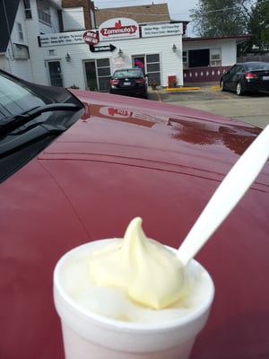 Lemon granita+lemon soft serve=awesome!