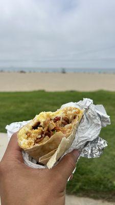 Crispy Bacon Breakfast Burrito