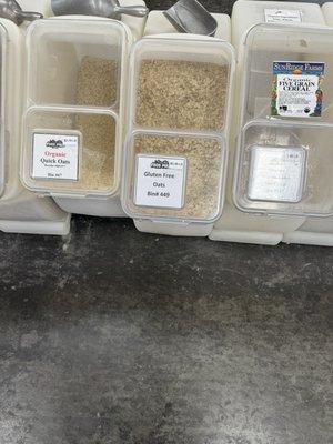 Bulk grains reasonably priced for gluten-free oats.