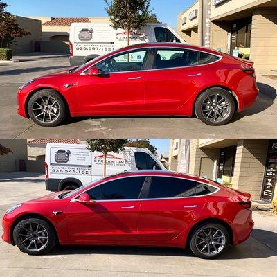 Tesla model 3 in for 5% ceramic tint all around