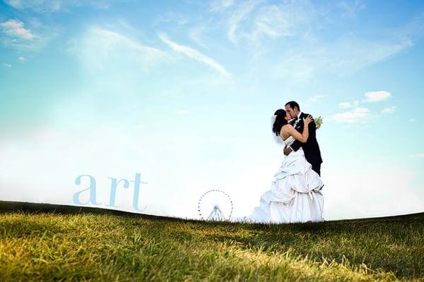 Ferris Wheel Portrait - W Hotel Chicago -Lakeshore Wedding