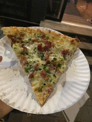 Mashed Potato, Bacon and Scallion Pizza