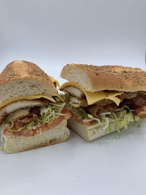 Yankee Chicken... Homemade Cutlet, Bacon, American, Lettuce, Tomato, Mayo