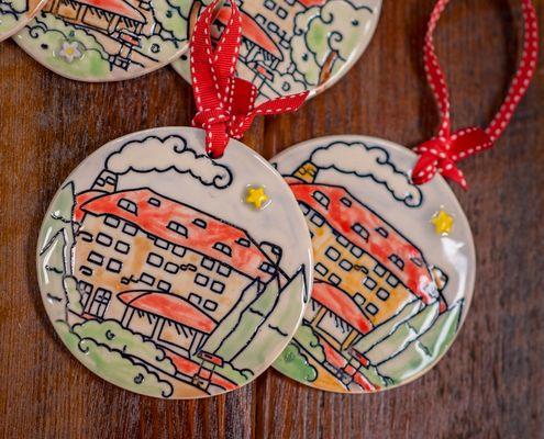 Hand-painted Grove Park Inn ornaments