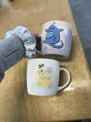 Mugs painted on location