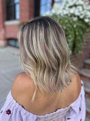 Rooted, raw-lift highlight and cut by Leah