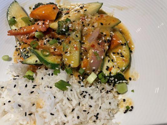 Coconut Vegetable with rice