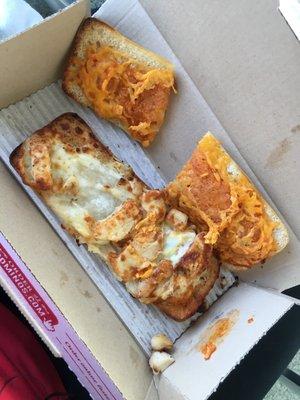 I had to take a picture, because I've never gotten a sandwich looking like this from any other Dominoes. Never ordering from there again.