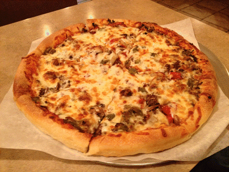 Specialty Steak Pizza from Pizzaroma