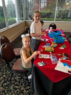 Every event has a kids craft table that they seriously love