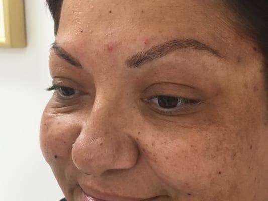 Microblading mimics natural brow hair & looks deceivingly like your real brows!