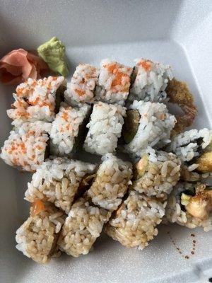 2 roll lunch special - house special and salmon