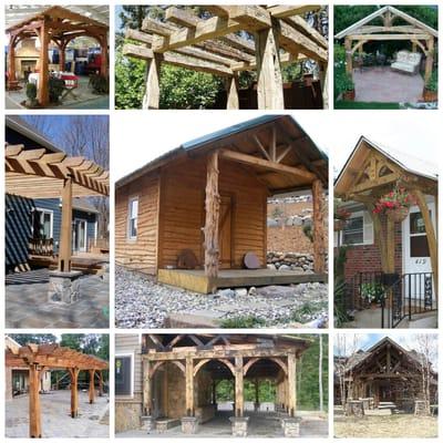 Exterior Timber Framed Porticoes, Pavilions, Arbors, Trellises