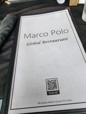 The front of the menu.