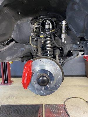 Powerstop break package on a beautiful Toyota tundra 1794 edition. Upgrade your stopping power if you have oversized tires or tow.