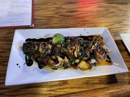 Brussels sprouts special. Sweet, slightly crisp, and bacony