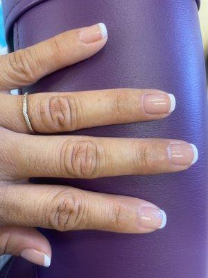 French gel manicure. And I got the French pedicure, as well. Love it!