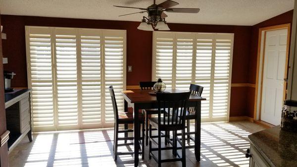 Hunter Douglas New Style Faux Wood Shutters by Window Happenings