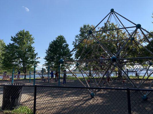 Rope Jungle Gym by the water. So beautiful.