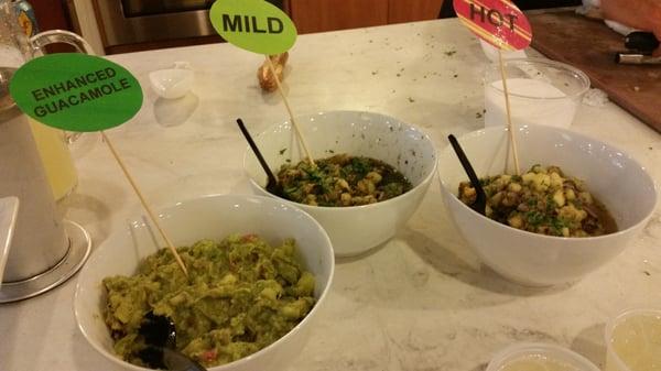 12th St Cantina Demo: guac and mild/hot salsa!