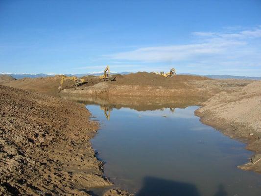 Excavating for Irrigation Channel