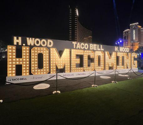 Tacobell's HOCO Marquee letters