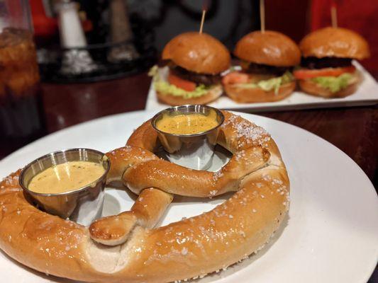 Pretzel and sliders