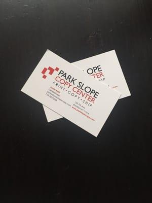 All business cards printed on 14 PT on either matte or gloss. Ready in 24 Hours