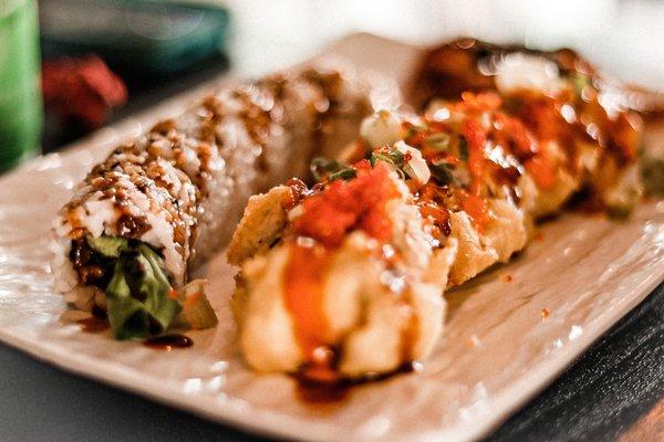 Bugolgi roll and deep fried roll