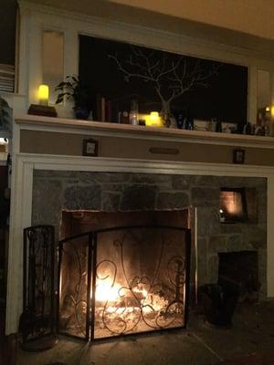 Welcoming fireplace in the Inn