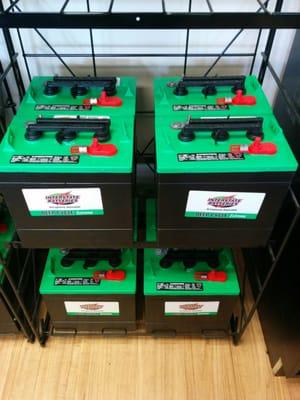 Six volt golf cart / RV / floor scrubber batteries in stock and ready to install.