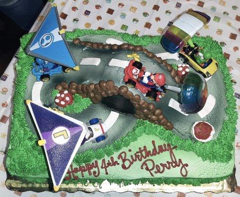 Mario Cart Themed Cake