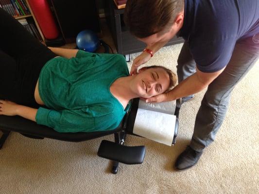 Cervical Adjustments are performed to relieve neck pain, neck tension and headaches