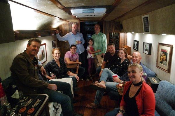 Beautiful People, Beautiful Buses! Inside 28 Passenger "Calypso" Vintage Tour Bus designed by John Denver and Jacques Cousteau.