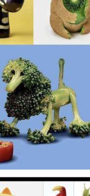 Broccoli poodle for crudites platter