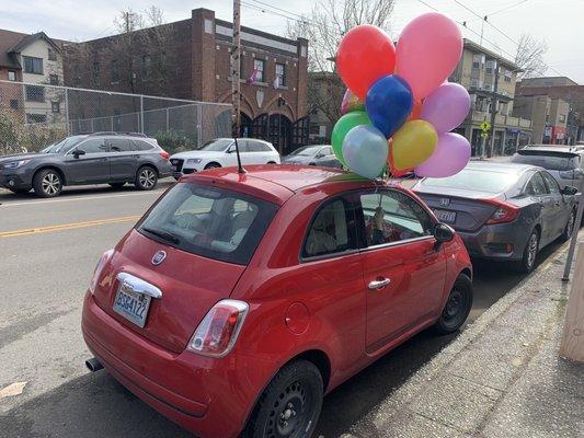 We picked up some ballons